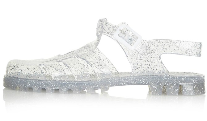 topshop glitter jelly sandals