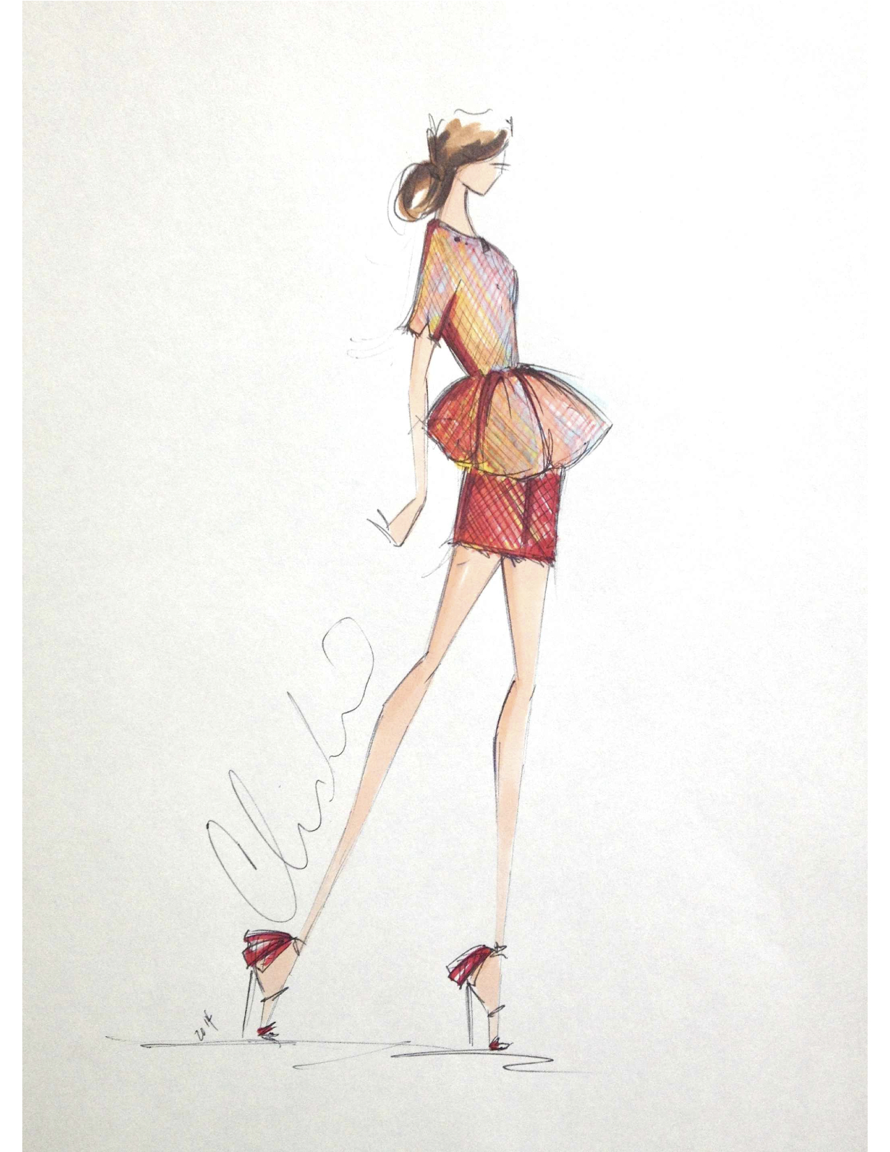 Christian Siriano Spring 2014 Christian Siriano Sketch SS14