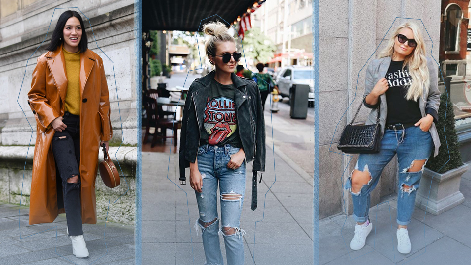 STYLECASTER | How to Wear Ripped Jeans: Street Style Inspiration
