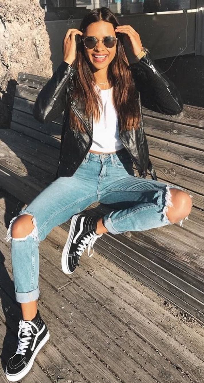 STYLECASTER | How to Wear Ripped Jeans: Street Style Inspiration