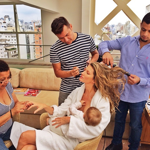 gisele breastfeeding