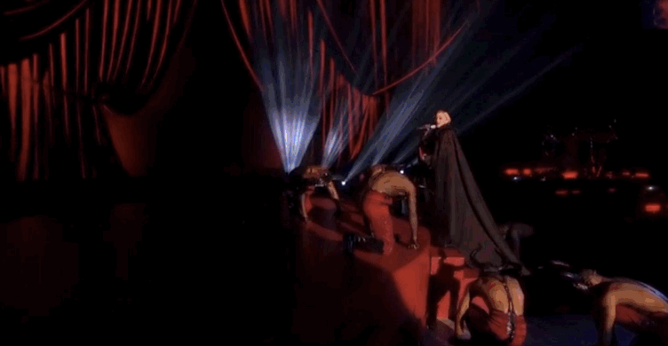gif of madonna falling at the brit awards 