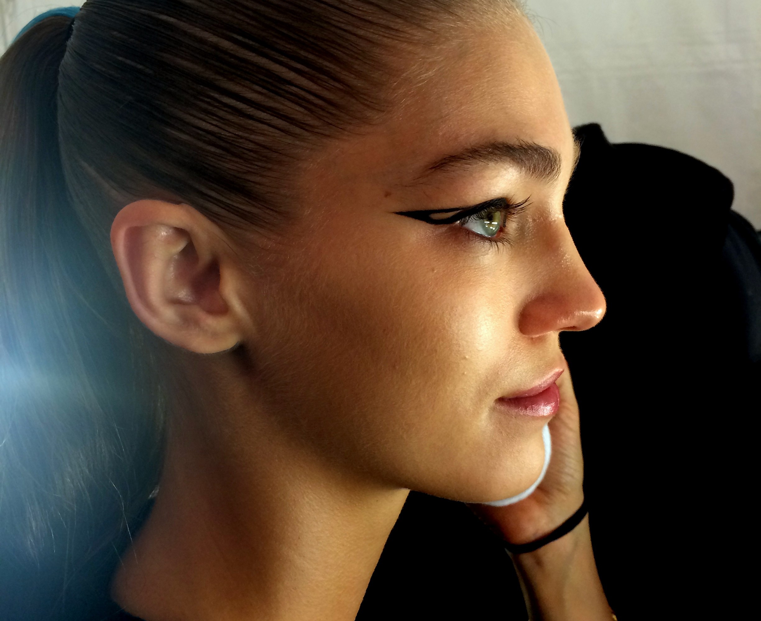Beauty Talk With DJ Chelsea Leyland Backstage at DKNY