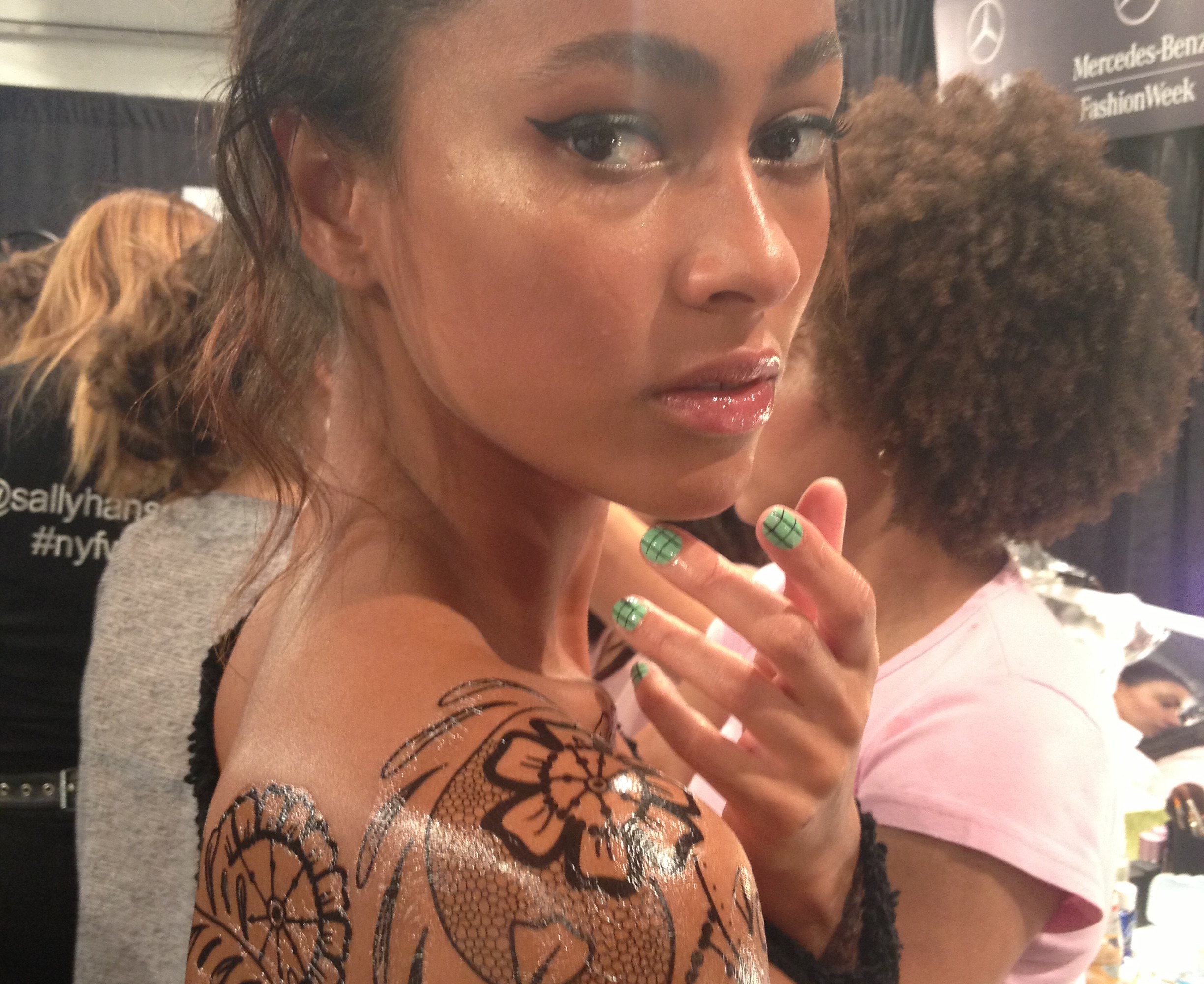 Watch: How to Get the Window Pane Nails From Tracy Reese