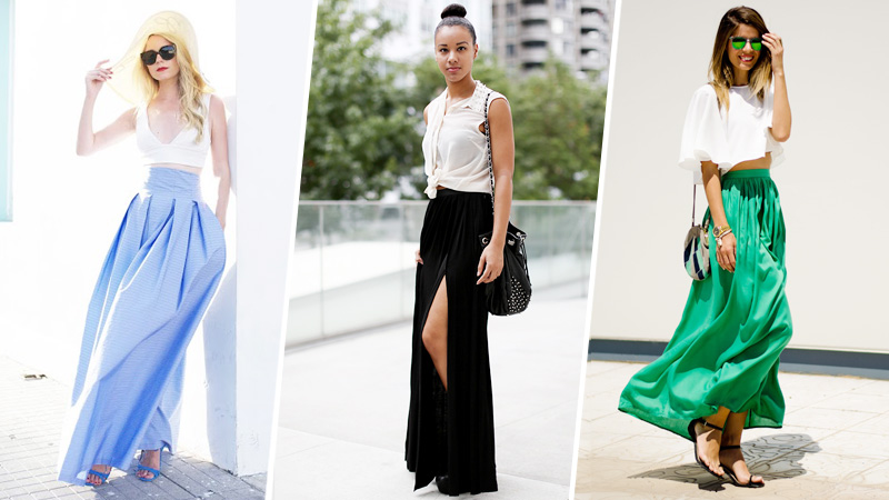 maxi skirt street style trend