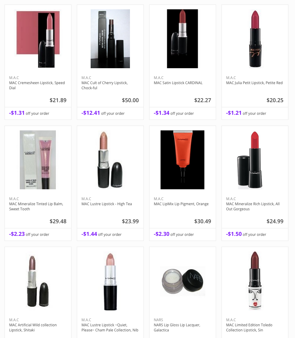 mac makeup for less