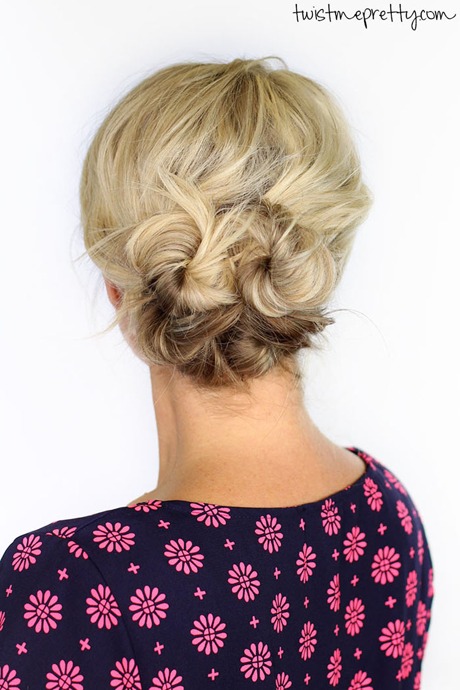 twist me pretty cute short bun hairstyle