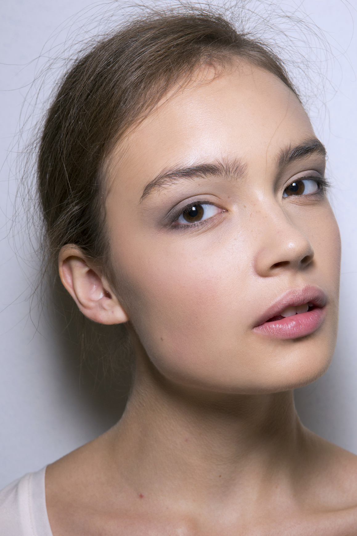 Model with clear skin