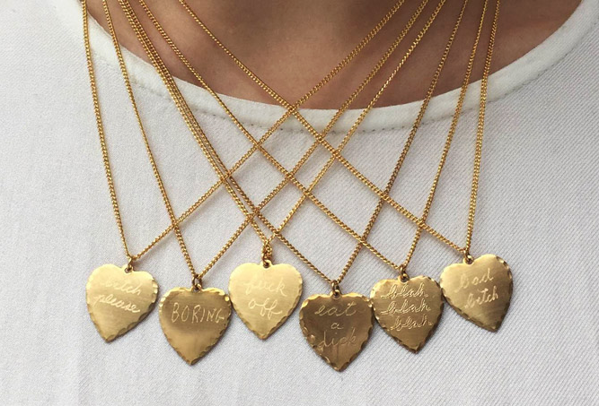 In God We Trust Sweet Nothing necklaces