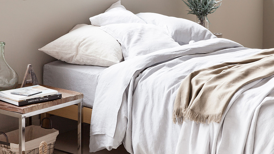 zara grey linen bedding