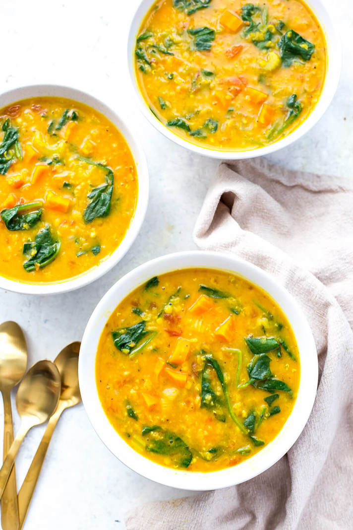 STYLECASTER | 17 Plant-Based Instant Pot Recipes for Meatless Mondays | Golden Turmeric Lentil Stew