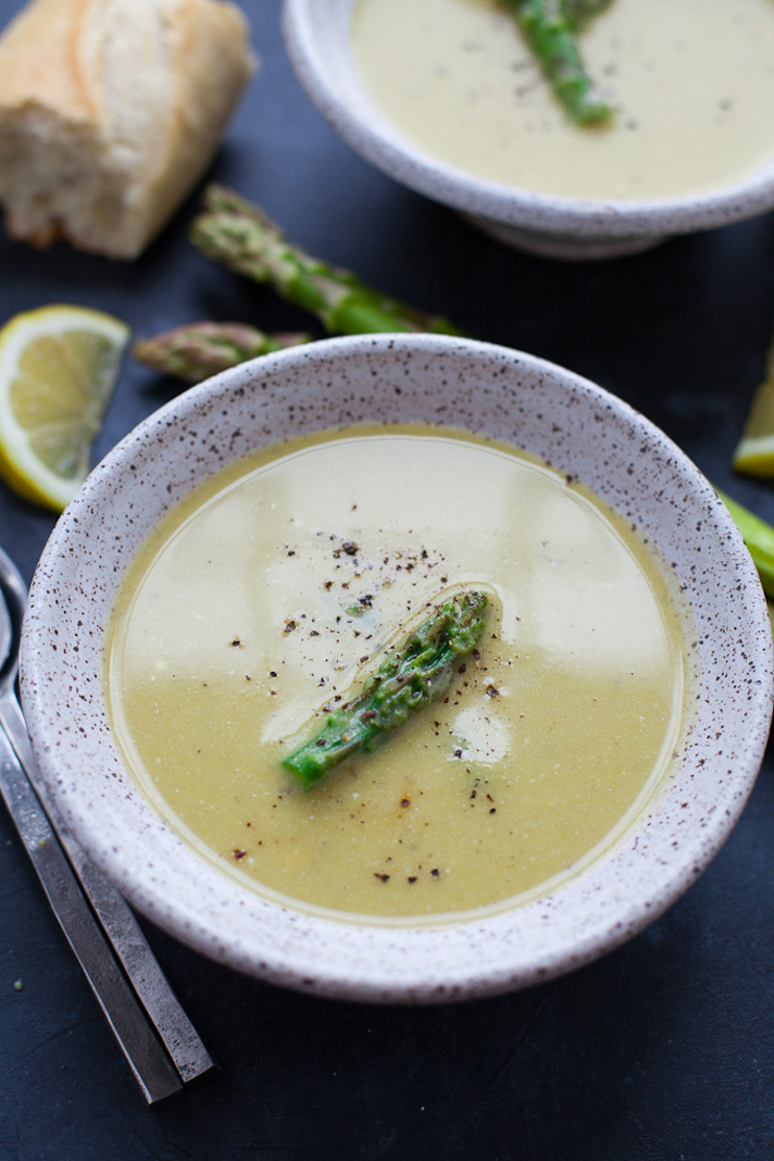 STYLECASTER | 17 Slow-Cooker Soups with Tons of Fresh Greens | Cream of Asparagus Soup