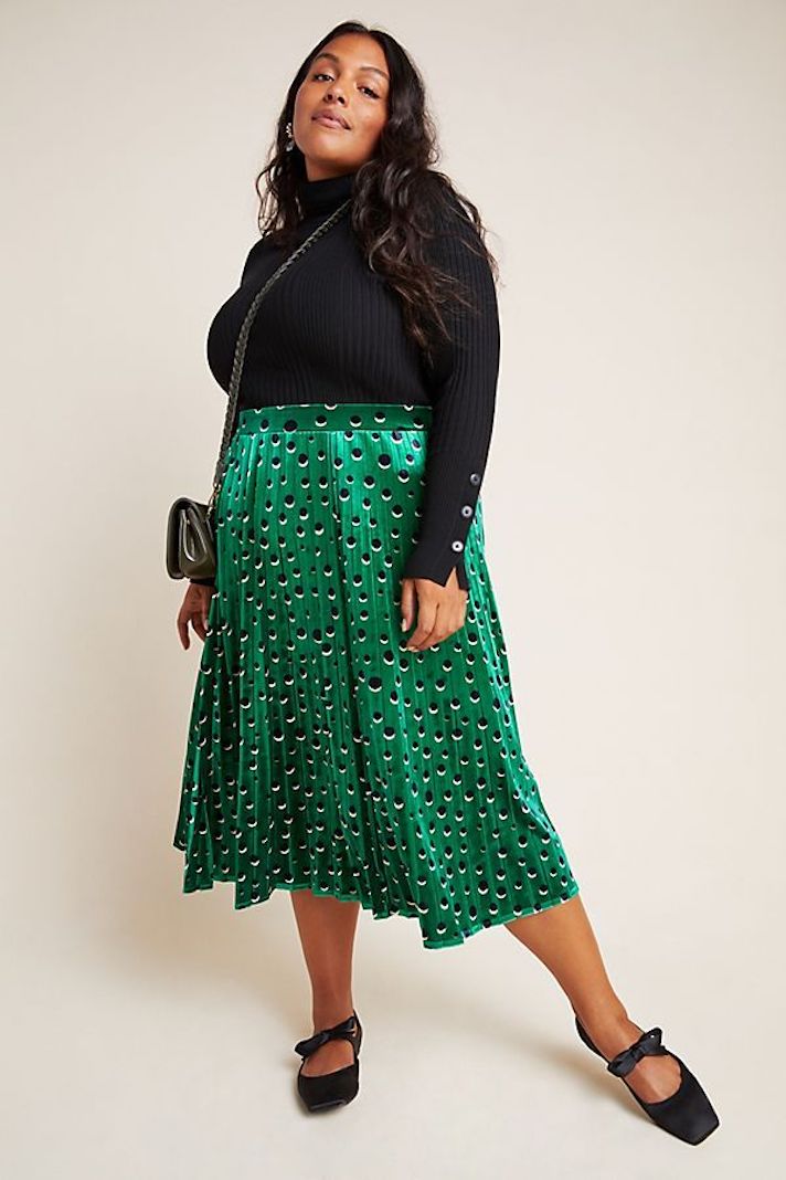 STYLECASTER | Long Pleated Skirts for Fall 2019