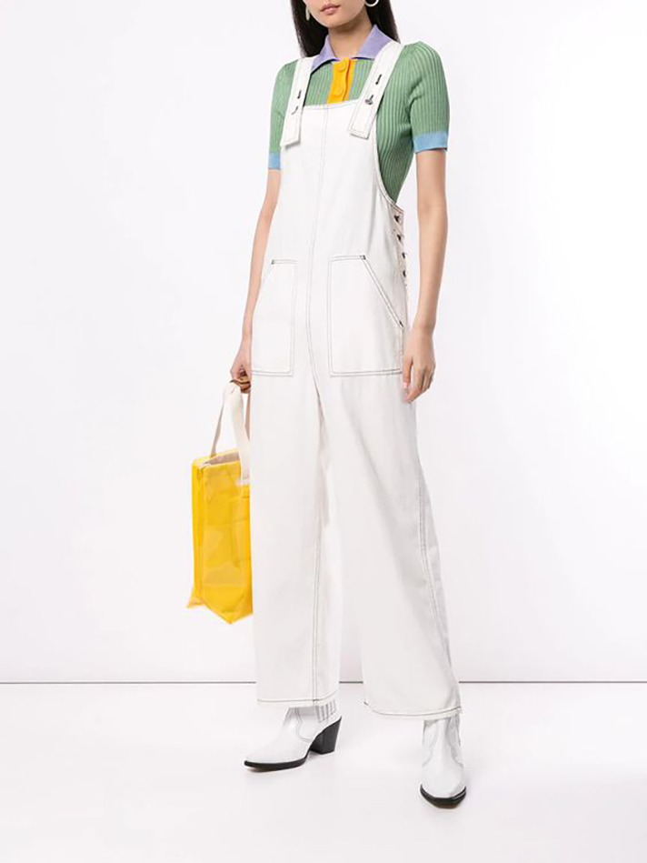 STYLECASTER | Long Denim Overalls Are a Romantic Addition to Any Fall Wardrobe