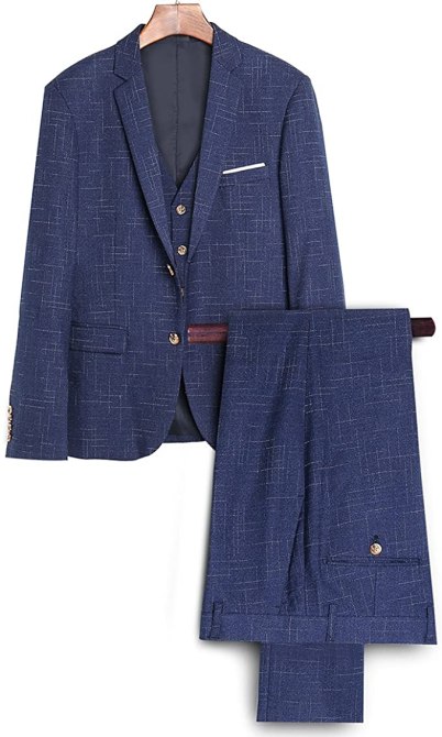 STYLECASTER | Men's Fashion Trends 2020 | herringbone blue suit