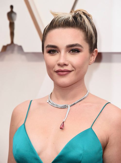 florence Pugh oscars 2020 jewelry necklace