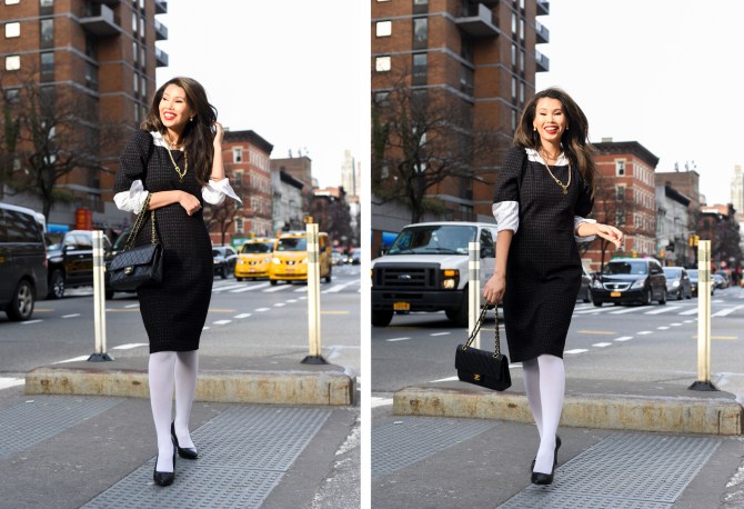styling white tights trend look