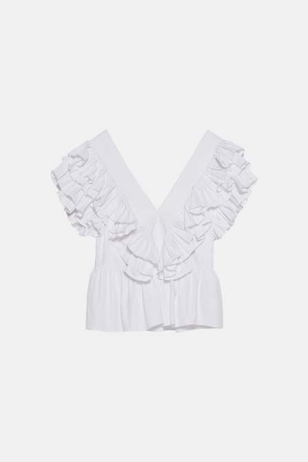 zara spring top white