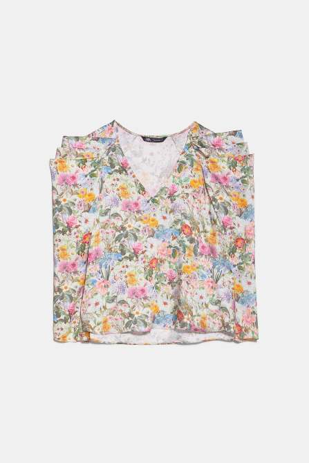 zara spring top print