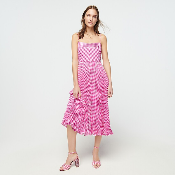 STYLECASTER | J.Crew Spring Sale | pink gingham dress