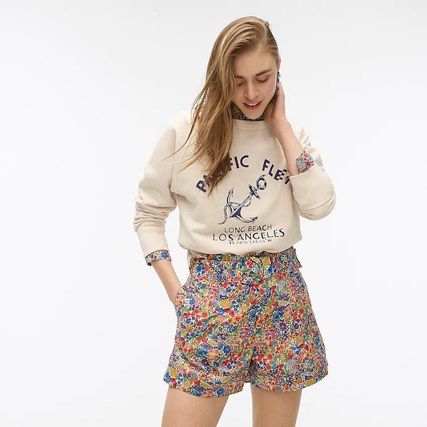 STYLECASTER | J.Crew Spring Sale | floral shorts