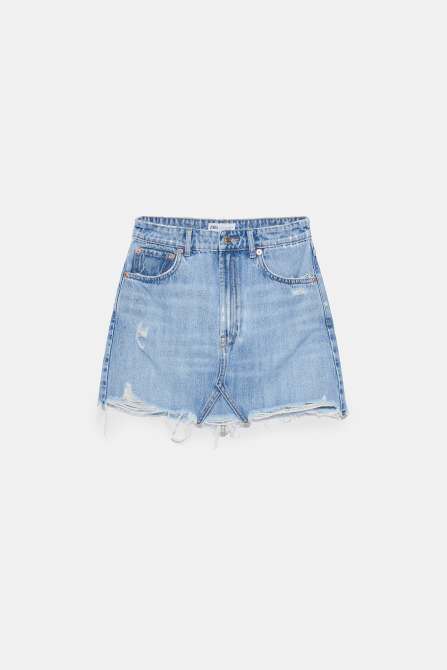 zara mini skirt denim