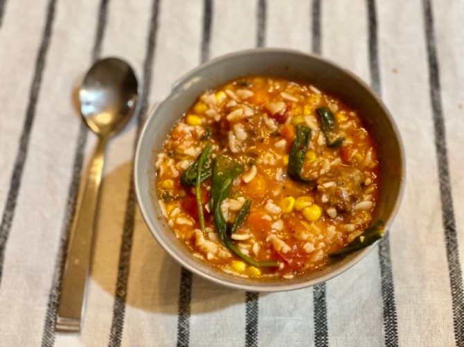 gluten free italian meatball soup image