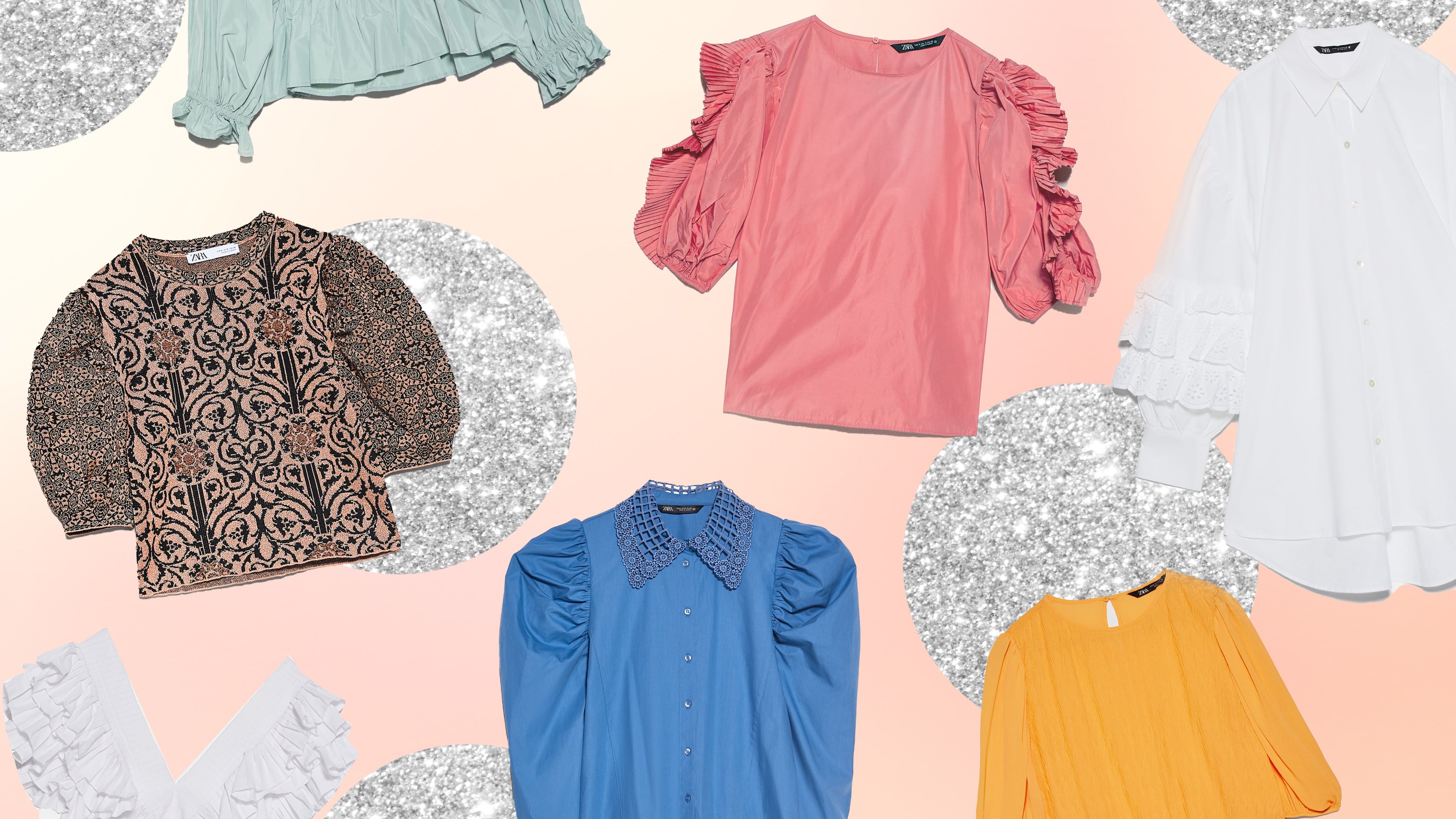 zara cheap spring tops