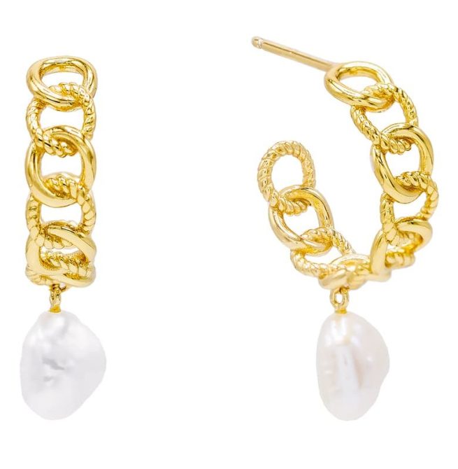 STYLECASTER | Nordstrom Sale Jewelry | pearl hoop earrings