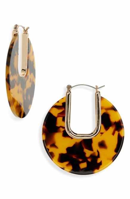 STYLECASTER | Nordstrom Sale Jewelry | resin hoop earrings