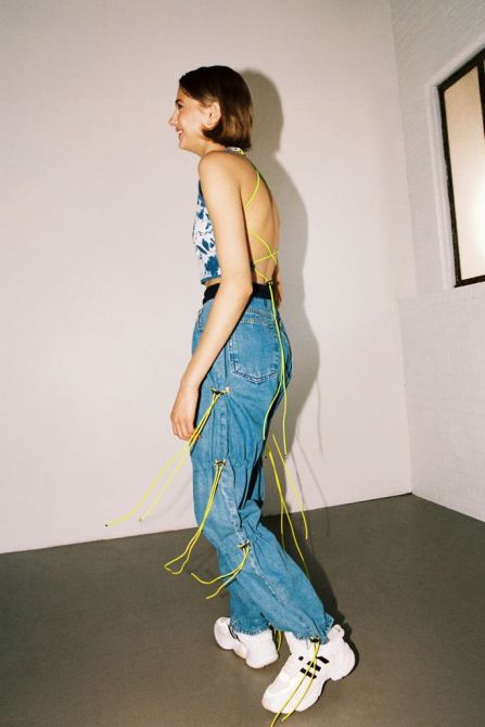 STYLECASTER | Urban Outfitters Vintage Collections | bungee cord jean