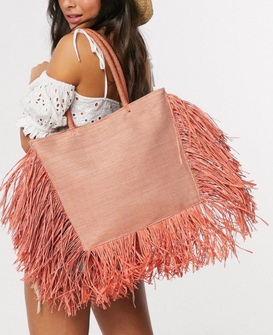 STYLECASTER | ASOS Sale | pink beach bag