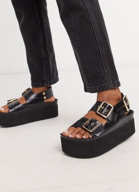 STYLECASTER | ASOS Sale | black platform sandal