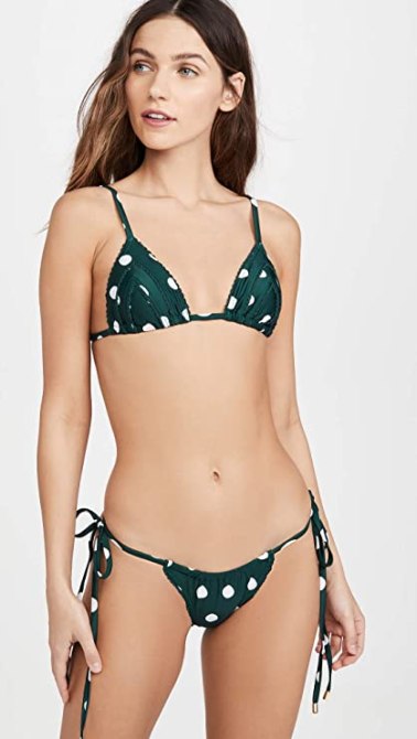 STYLECASTER | String Bikini Trend | Peony polka dot bikini