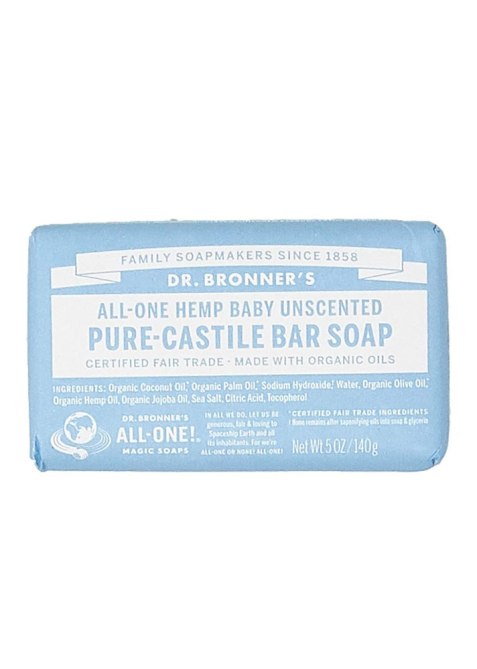 Dr. Bronners Baby Unscented Castile Bar Soap