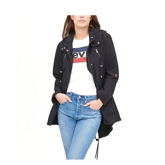 Levi's Women's Lightweight Cotton Hooded Anorak Jacket