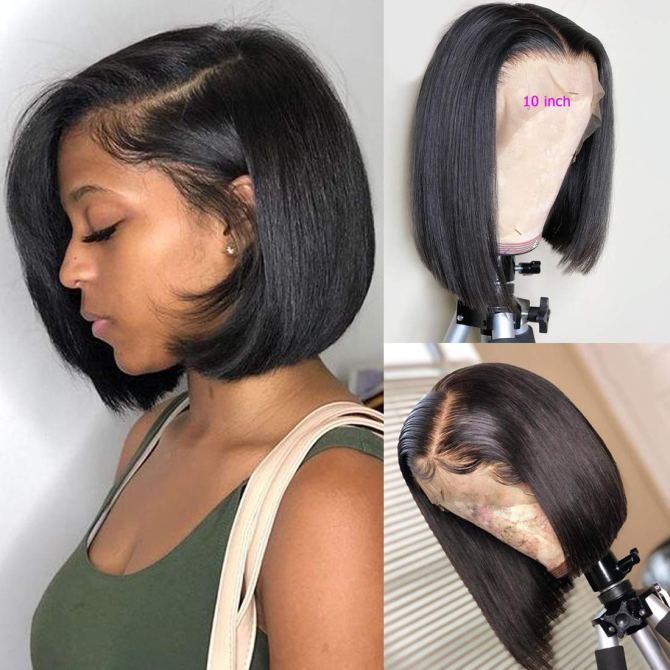 BLY Brazilian Pre-Plucked Bob Wig