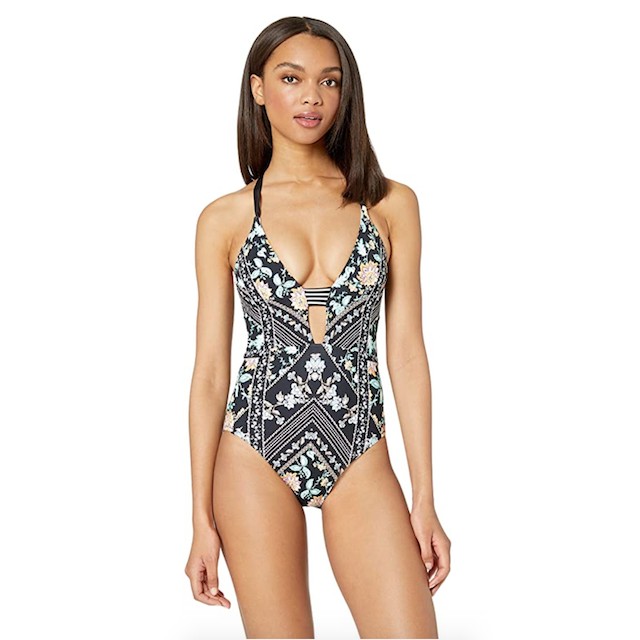 Nanette Lepore Women's Front Keyhole One Piece Swimsuit