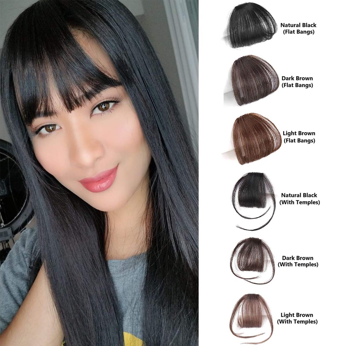 Shinon clip on bangs amazon