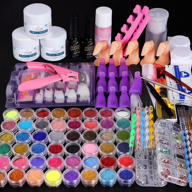 Cooserry 115 In 1 Acrylic Nail Kit