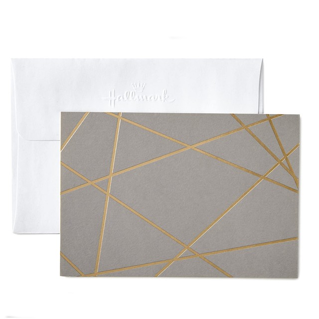 Hallmark Blank Cards Gold Foil Lines