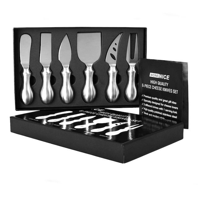 WoneNice Premium 6-Piece Cheese Knives Set