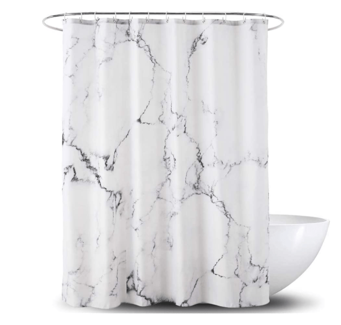 YOSTEV Marble Bathroom Shower Curtain