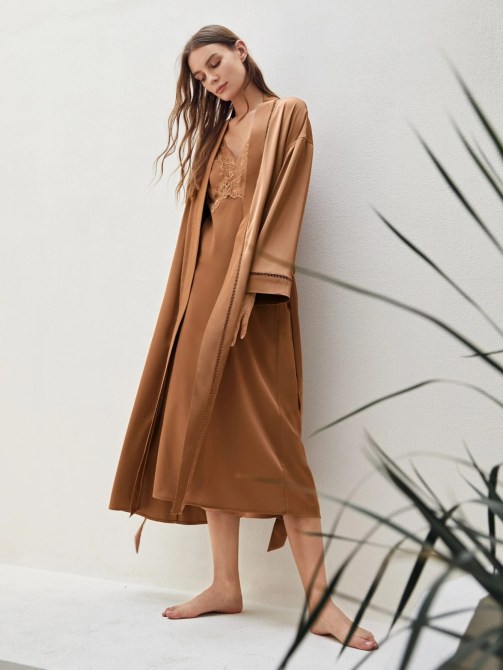 SHEIN MOTF Premium Belted Sleep Robe