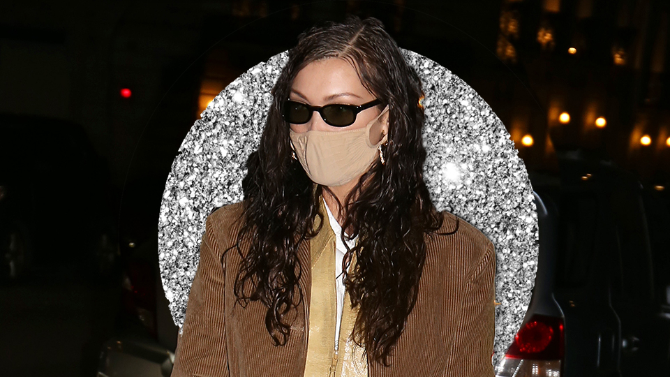 STYLECASTER | Bella Hadid Brown Suit