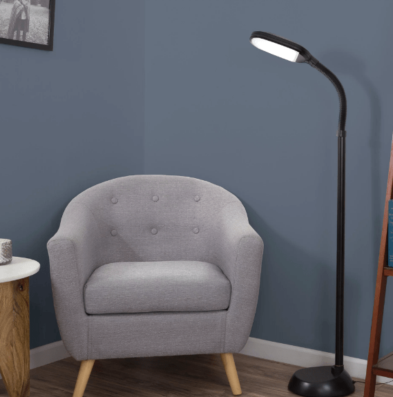 Lavish Home Adjustable LED Floor Lamp for Living Room