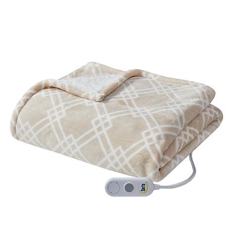 Serta Plush Heated Throw Blanket HSN