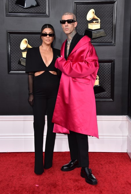 STYLECASTER | Kourtney Kardashian Travis Barker Grammys Looks 2022