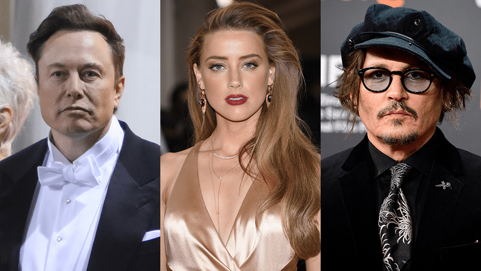 Elon Musk, Amber Heard, Johnny Depp