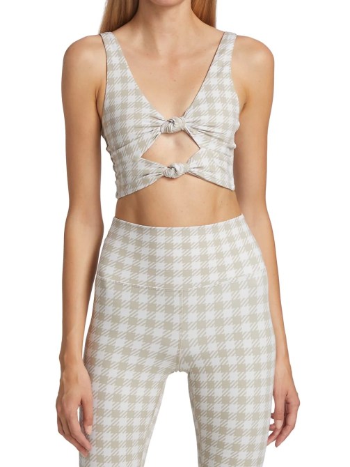 Beach Riot Bowie Gingham Sports Bra Saks Fifth Avenue